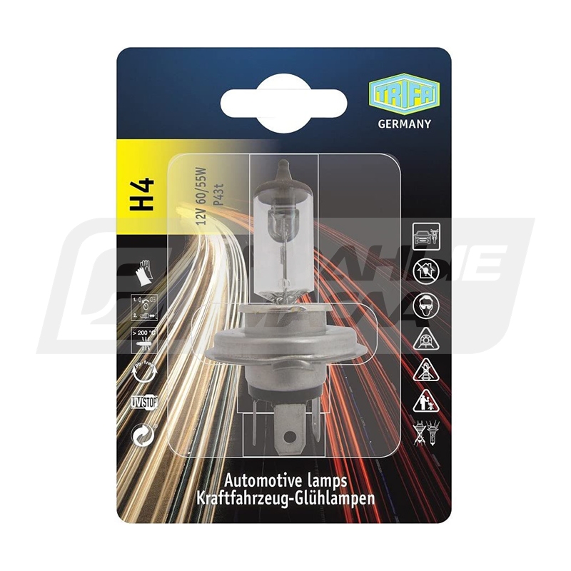 TRIFA Blister H4 12V 60/55W P43t, 1шт 1661500